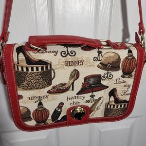 Henney Bear Hats Lipstick Perfume and Shoes Crossbody Pocketbook Purse Bag